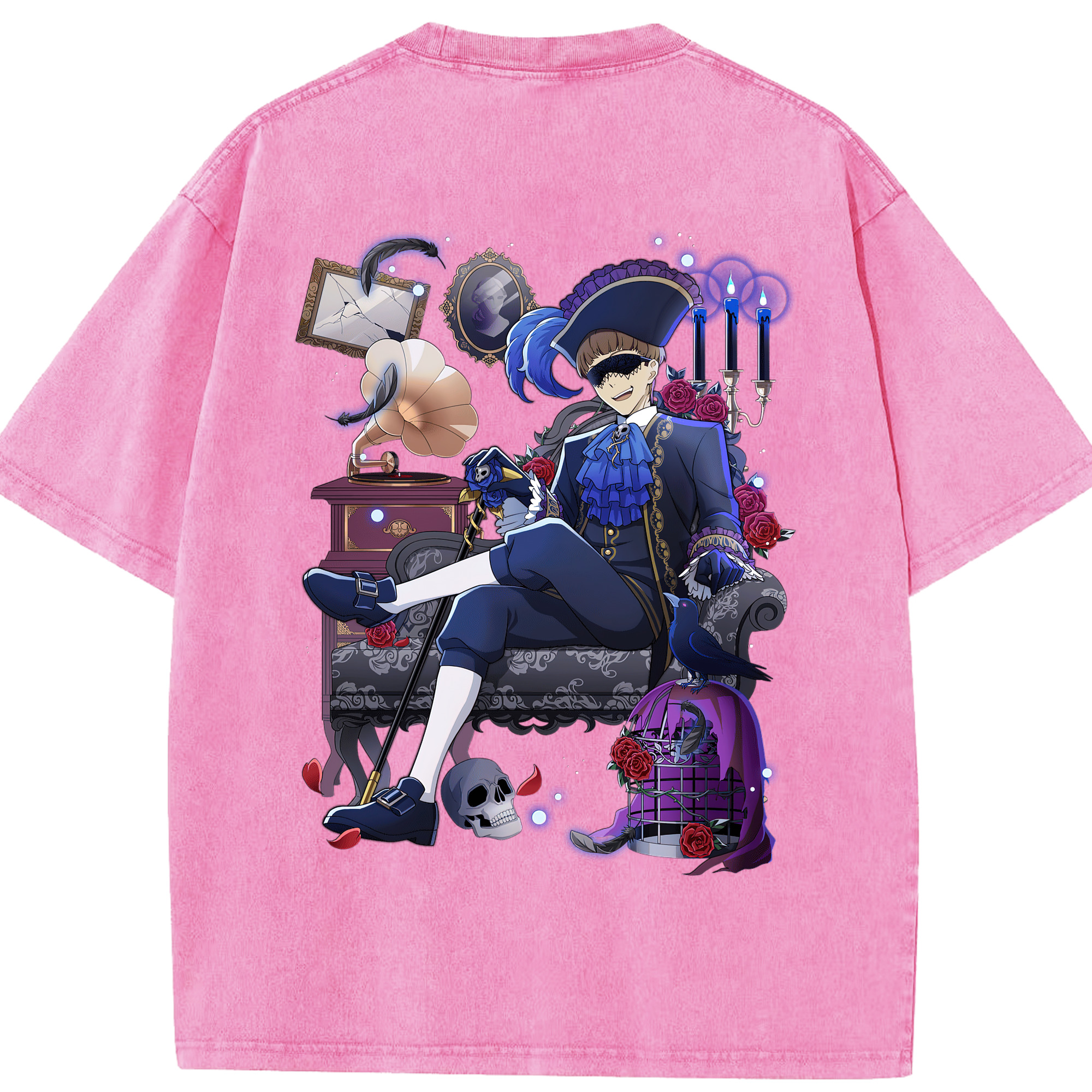 （画像用） 文豪ストレイドッグス Bungo Stray Dogs 綿100% ヴィンテージ風 半袖Tシャツ（背面プリント）